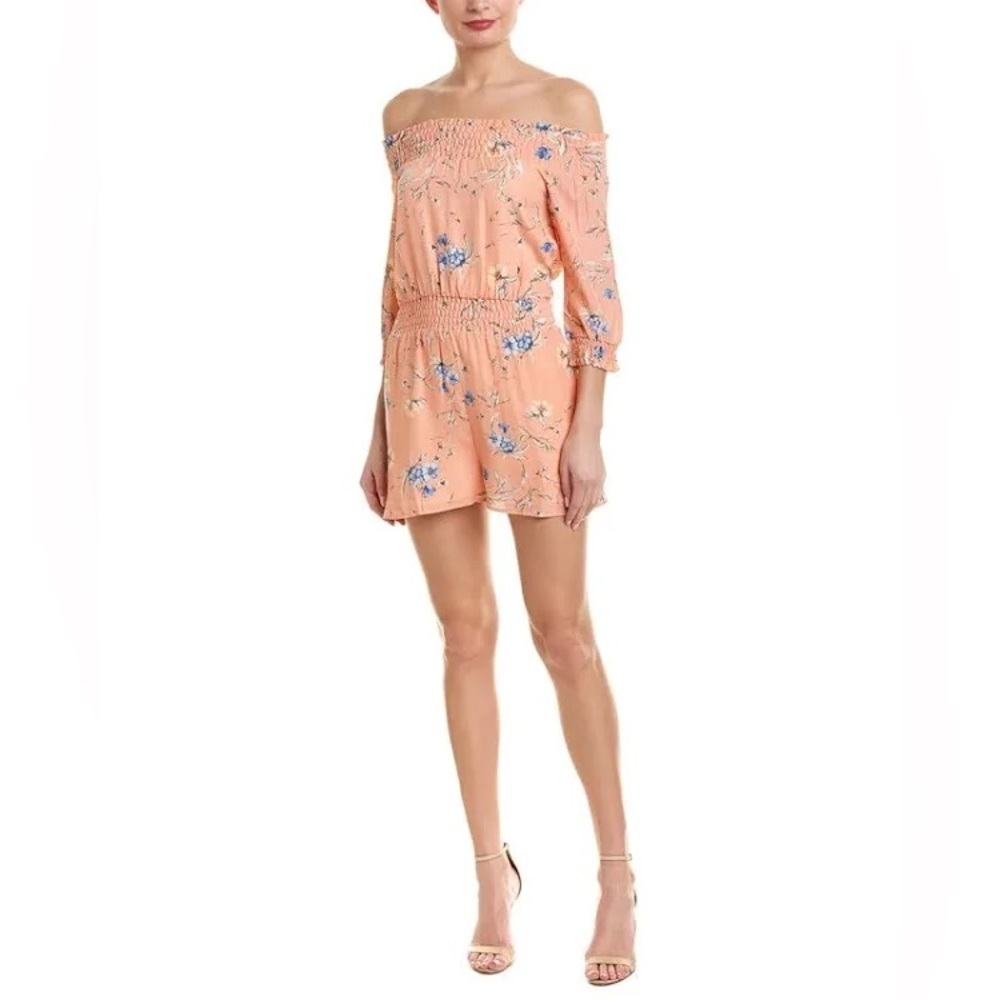 NWT Ali & Jay | Peach Floral Backstage Romper Small - Picture 10 of 10